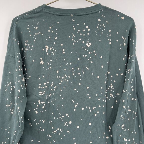 BOBI Los Angeles Bleach Splatter Terry Cropped Long Sleeve Sweatshirt Size S - Picture 5 of 9